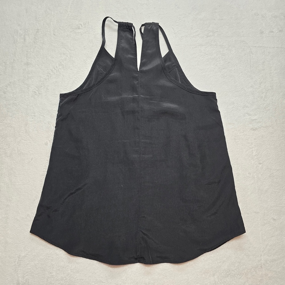 Athleta Black Eyelet Racerback Tank Top Boho‎ Activewear Women’s M - Picture 2 of 8